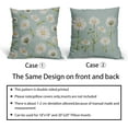 thumbnail image 5 of Spring Summer Daisy Pillow Covers 16x16 Set of 2 Watercolor White Flower Print Blue Decorative Throw Pillows Outdoor Pillowcase Square Linen Farmhouse Cushion Case Decor for Couch Sofa Bed, 5 of 6