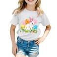 thumbnail image 2 of Shadoumai Easter Egg Bunny Graphic Tee For Toddler Kids Holiday Celebration Shirt, 2 of 3