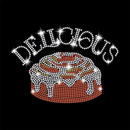 1 Pc Synonym Rolls Rhinestone Iron on Hotfix Transfer Decal Funny Food Bling DIY Patch Clothing Repair Applique T-Shirt Vest Shoes Hat Jacket Decor Clothing DIY Accessories diy