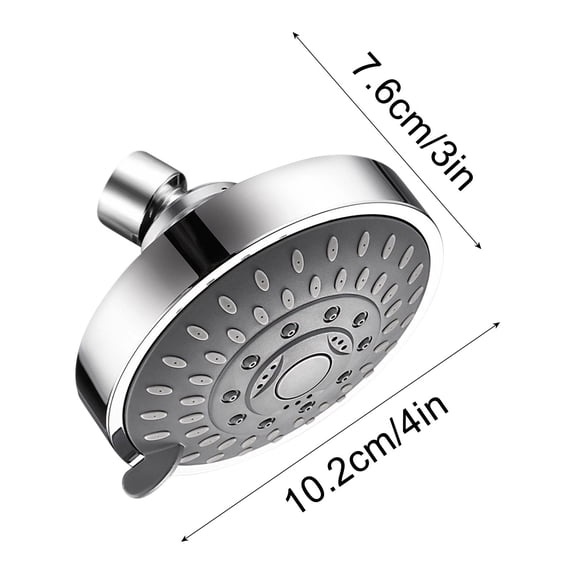 Rkxzt Shower Head Water Saving Concealed Shower Head with 5 Spray Modes Adjustable Top Spray and Detachable Water Limiter Tools/Office|Stainless