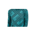 thumbnail image 2 of JM Collection Women's Printed Turtleneck Top Green Size Petite S, 2 of 3