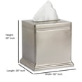 thumbnail image 4 of nu steel Dual Ridge Boutique tissue box cover quality Stainless Steel for Bathroom Vanity Countertop DR9H, 4 of 4