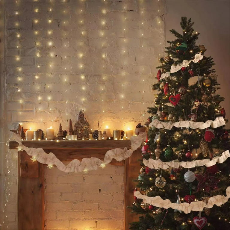 Christmas Lights Honeycomb Garland