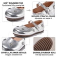 thumbnail image 4 of Girls Mary Jane Dress Shoes, Sparkly Flower Princess Shoes for Wedding & Party, 4 of 6