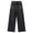 D-Black, variant on Jeans Men High Waist Loose Floral Embroidery Reverse Black Wash Wide Leg Denim Pants