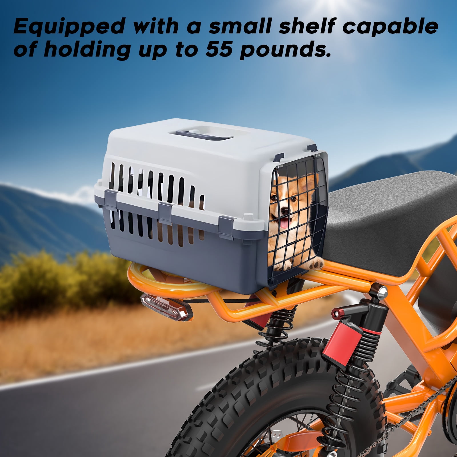SPACEWALK Electric Bike for Adults, 750W Motor, 20"x4" Fat Tires, 25mph Top Speed, 48V 15Ah Removable Battery, Dual Front & Rear Suspension for Smooth Riding