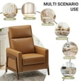 thumbnail image 4 of Push Back Recliner Chair, Comfy Armchair PU Leather Living Room Chairs with Wood Legs Adjustable, Camel, 4 of 8