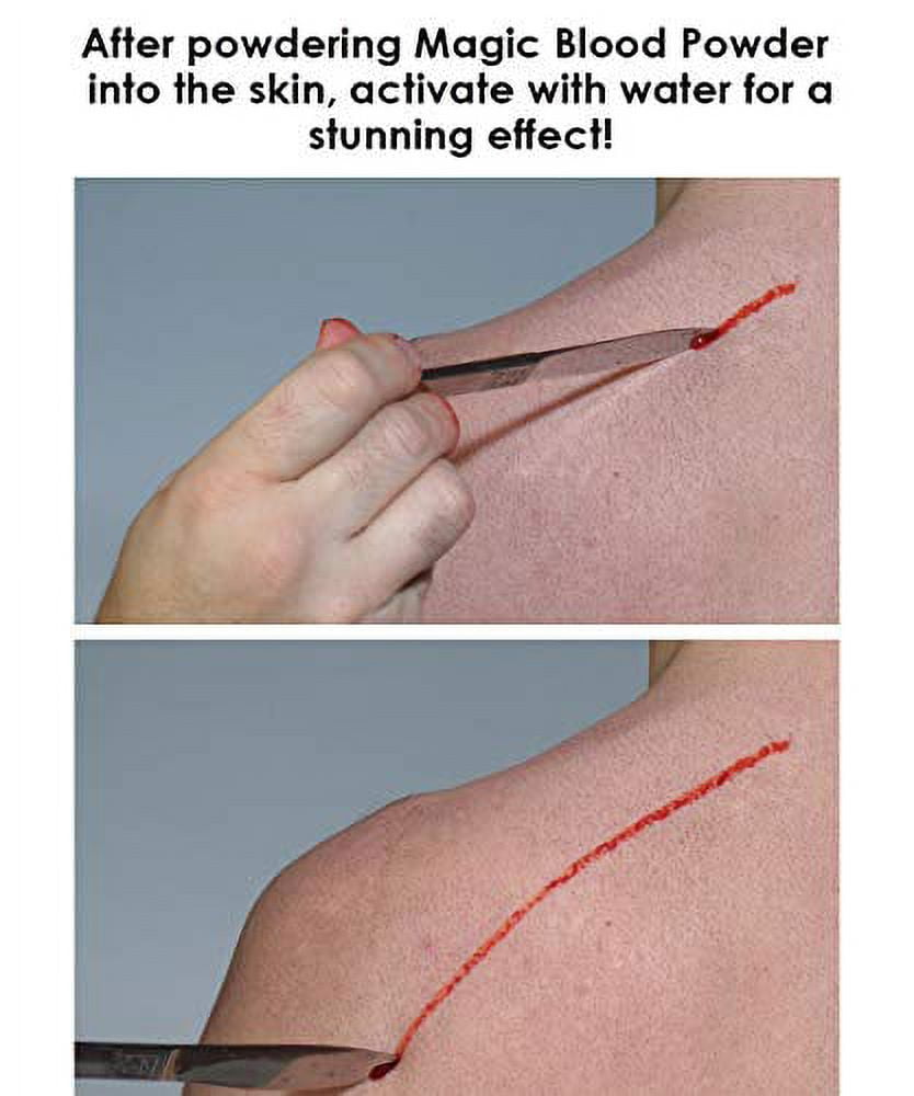 POWDER BLOOD SHAKER fake professional theater halloween stage makeup road rash