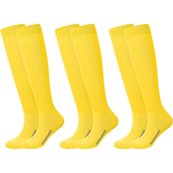 3 Pairs Soccer Socks Bulk Baseball Sock Youth High Long Tube Softball Football Team Boys Girls Adults Sport Sock