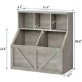 thumbnail image 2 of Kids Bookcase and Toy Storage, Toy Storage Organizer, Toddler Bookshelf with Storage Cabinet and Toy Shelf, for Kids Rooms, Playroom, Bedroom, Nursery, Daycare, Living Room, Washed Gray, 2 of 8
