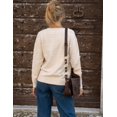 thumbnail image 6 of Zeagoo Womens Sweaters Fall Casual Long Sleeve V Neck Shirts Lightweight Crochet Ribbed Knit Pullover Tops, 6 of 6
