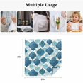 thumbnail image 5 of Blue Geometric Moroccan Cloth Napkins, Abstract Art Blue Ombre Modern Washable and Reusable Dinner Napkins Set of 6, Table Napkin for Kitchen Party Birthday Wedding Hotel Housewarming 20"x20", 5 of 9