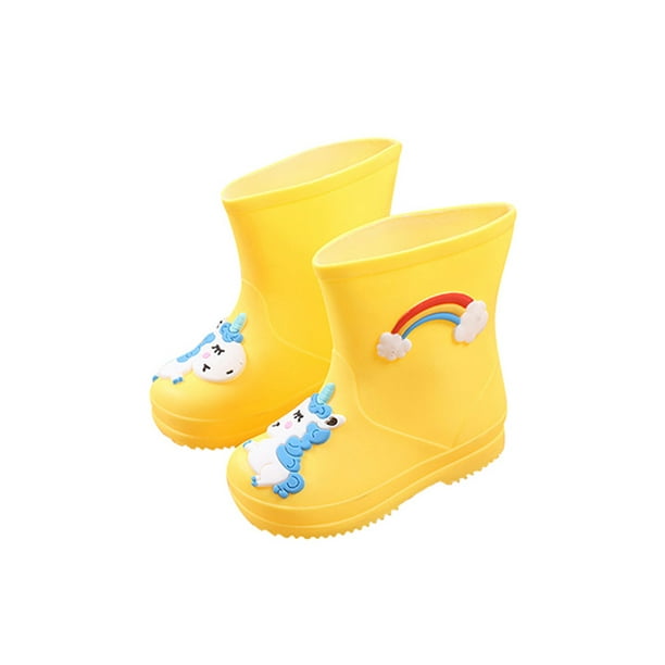 Kidpika Kidpika Kids Shoes Cartoon Waterproof Lovely Shoes Unicorn Rainbow Rain Boots Snow Lovely Bootie Walmart Com Walmart Com
