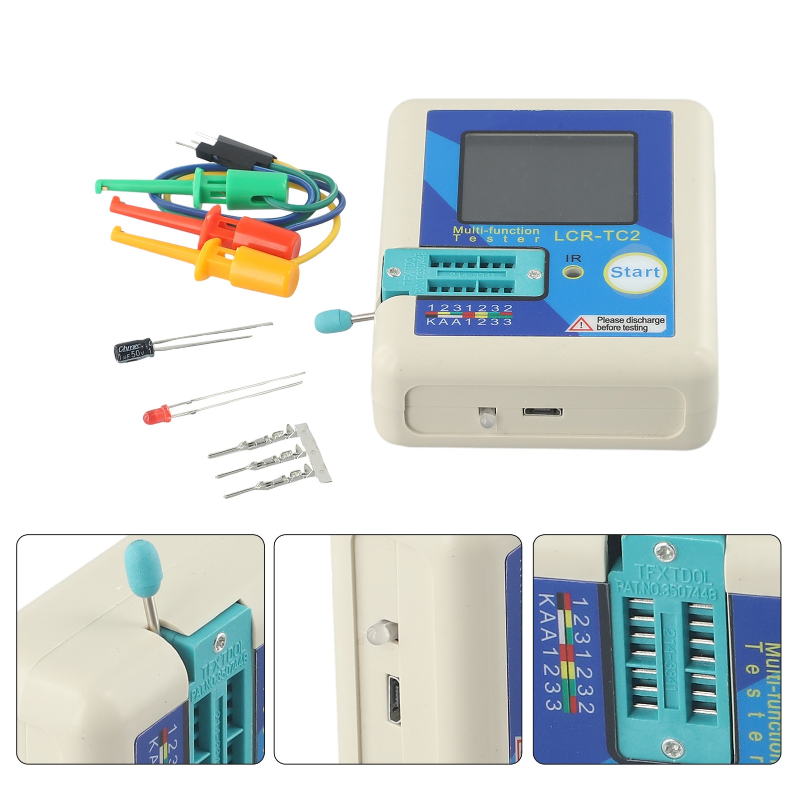 LCR-TC2 Transistor Tester Multimeter for Diode Triode MOS/PNP/NPN Transistor