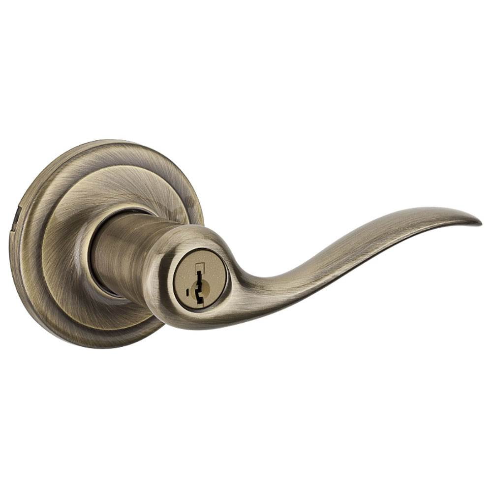 Kwikset 97402765 Tustin Entry Front Door Keyed Door Handle Lever