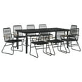 thumbnail image 2 of vidaXL 5 Piece Patio Dining Set Black PVC Rattan, 2 of 11