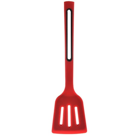 

Silicone Kitchenware Non-Stick Kitchen Cooking Utensils Lightweight Design Coated Pan Pot Safe Kitchen Gadgets Red 1 Slotted Spatula