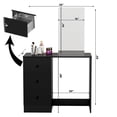 thumbnail image 5 of Boahaus Alexandra Black Vanity Desk with 3 Drawers Basic Knobs, 5 of 5