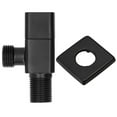 thumbnail image 1 of Valve Black Water Shut Off Valve 1/2 Inch Brass Wall-Mounted Balcony Faucet, 1 of 9