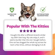 SmartyKat Hot Pursuit Electronic Concealed Motion & Light Cat Toy with Faux Fur Wand