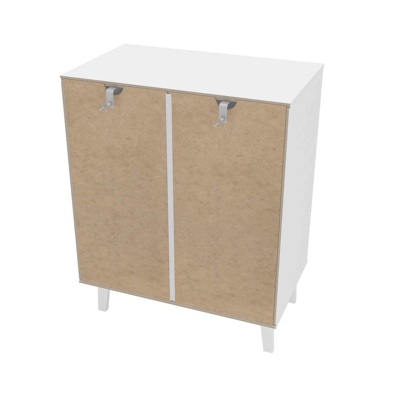 Polifurniture Victoria Modern 3 Drawer Wood Dresser, White