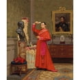 thumbnail image 2 of Jehan Georges Vibert 20x23 Gold Ornate Framed and Double Matted Museum Art Print Titled - The Comparison, 2 of 4