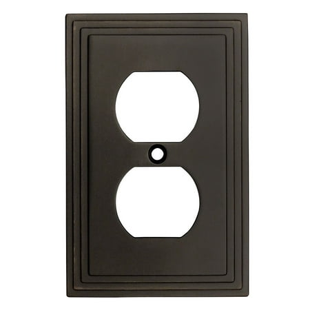 Cosmas 25026-ORB Oil Rubbed Bronze Single Duplex Electrical Outlet Wall Plate /