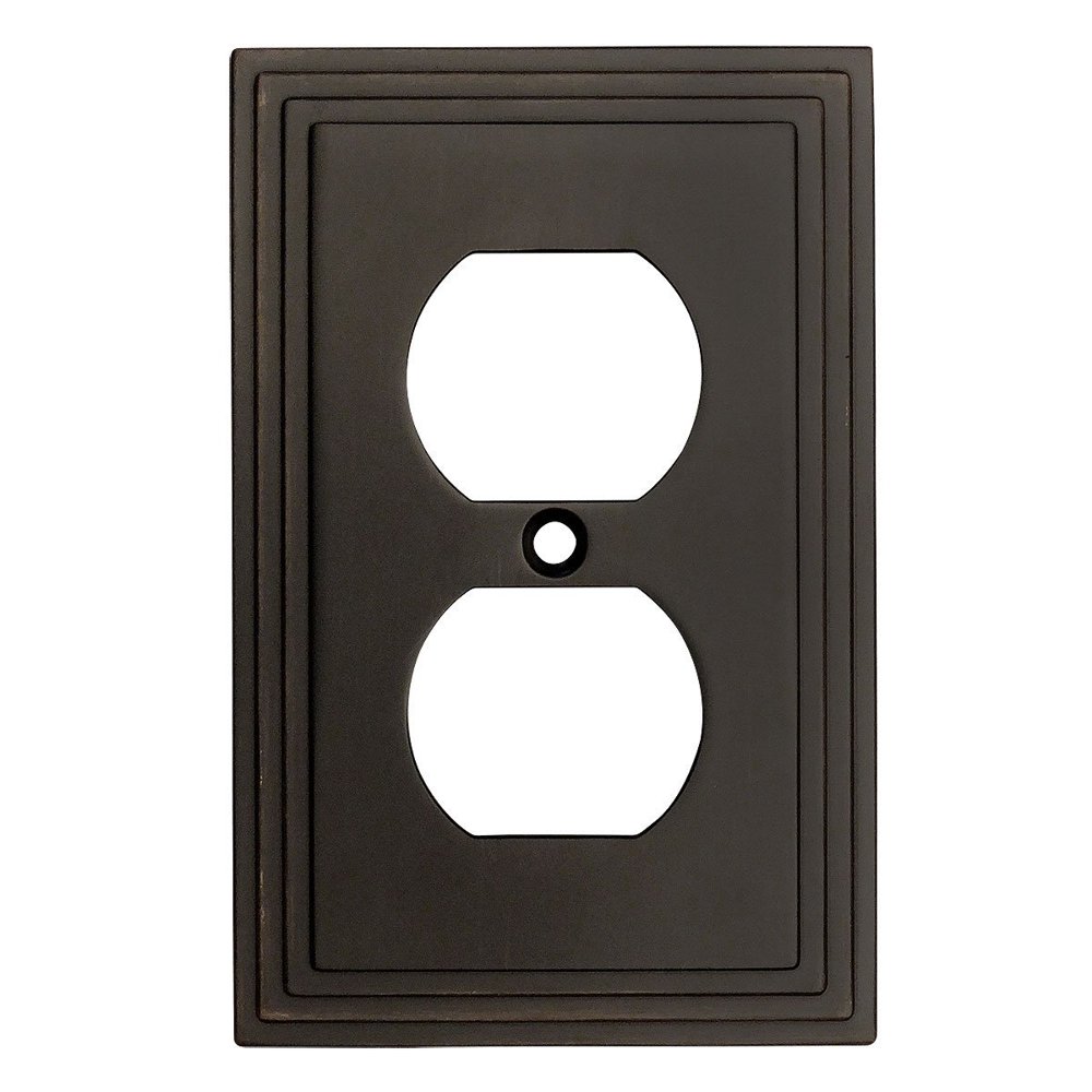 Cosmas 25026ORB Oil Rubbed Bronze Single Duplex Electrical Outlet Wall