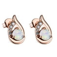 thumbnail image 1 of Pendientes de plata de 2 piezas para mujer Qarigey Oro rosa, 1 of 6