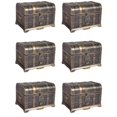 thumbnail image 1 of 6X Pirate Treasure Chest Decorative Treasure Chest Keepsake Jewelry Box Plastic Toy Treasure Boxes Bronze, 1 of 7