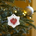 thumbnail image 7 of 3drose, 4 Red Tomatoes with Vine, 3 inch Snowflake Porcelain Ornament, 7 of 7
