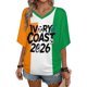 thumbnail image 2 of Women's Football Graphic T-Shirt, Soccer Fans V-Neck Short Sleeve T-Shirt with Print, Soft Lightweight Soccer Apparel Shows Player Number for Soccer Tournament 2026 Black Size: 2XL, 2 of 5