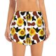 thumbnail image 2 of Balery Cow Print Sunflower Pantalones cortos deportivos para mujer con forro y dos bolsillos, elásticos, para entrenamiento, gimnasio, yoga-Medium, 2 of 7