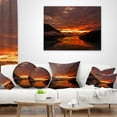 thumbnail image 4 of Designart Sunrise in Cloudy Day New Zealand - Landscape Photography Throw Pillow - 12x20, 4 of 5