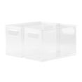 The Home Edit Clear Plastic Narrow Storage Bins, Set of 4