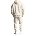 thumbnail image 3 of Sweatsuits Men 2 Piece Outfit Casual Solid Hooded Pullover and Elastic Cuffed Jogger Pants Set Vintage Relax Fit Tracksuit for Daily Home Sports Wear Complexion XXL, 3 of 3