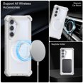 thumbnail image 2 of Dteck for Samsung Galaxy S25+ Case with Screen Protector & Metal Magnetic Wireless Charging MagSafe Ring Sticker, Dual Layer Shockproof TPU Bumper Phone Case for Samsung S25 Plus,Gray, 2 of 4