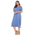thumbnail image 3 of Pastel by Vivienne Women's Cocoon Maxi Dress with Dolman Sleeve Denim XX-Large, 3 of 4