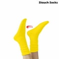 thumbnail image 6 of COUVER Women's Cotton Stretch Crew Length Slouch Socks Yellow 2 Pairs Size 9-11 (Womens), 6 of 7