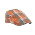 thumbnail image 3 of WITHMOONS Check Newsboy Hat Ivy Cap Gatsby Cabbie Driving Hunting Golf Flat Cap YZ30217 (Orange), 3 of 5