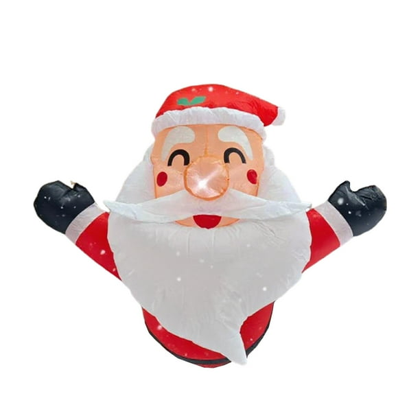 Inflables navideños de Papá Noel con luces LED incorporadas, decoración navideña para fiestas, hogares, exteriores, puertas festivas