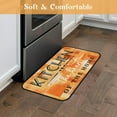 thumbnail image 3 of Orange Abstract Kitchen Mats for Floor, Modern Kitchen Rugs Set of 2 Carpet Area Rug, Vintage Farmhouse Modern Orange Kitchen Decor and Accessories Stuff, 17x30 and 17x47 Inch, 3 of 6