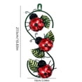 thumbnail image 3 of Wrought Iron Wall Decor, Garden Art, Outdoor Metal Flowers and Butterflies, Flower & Insect Wall Hanging for Patio, Balcony, Courtyard, Kids Room, Red and Yellow, 3 of 6