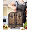 thumbnail image 2 of Rustic Wooden Door Stand Mixer Dust Cover with Storage Pocket & Handles,Brown Black Farmhouse Country Vintage Fits All Tilt Head & Bowl Lift Kitchen Appliance Cover Organizer Accessories,6-8 Quart, 2 of 6