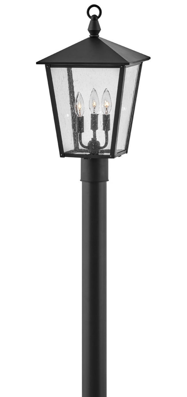 3 Light Medium Outdoor Post Top Or Pier Mount Lantern In Traditional Style 11 Inches Wide By 20.75 Inches High-Black Finish Hinkley Lighting 14061Bk