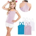 thumbnail image 6 of ZACPNCV 4 Pieces Girls Dance Tank Tops Racerback Camisole Undershirts Spaghetti Strap Camis Dance Clothes Tank Tops for Girls Pink 4-5 Years, 6 of 7