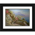 thumbnail image 1 of Obuchovsky, Yury 32x24 Black Ornate Wood Framed with Double Matting Museum Art Print Titled - Coast near Amalfi, 1 of 4