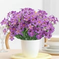 thumbnail image 2 of Artificial Flowers Outdoor,10 Bundles Faux Flowers UV Resistant,Faux Plastic Plants Silk Flower for Outdoors Outside Front Porch Hanging Planter Decoration(Red), 2 of 5
