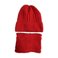 thumbnail image 4 of Gorro de invierno para mujer, gorro de lana gruesa con forro polar para jóvenes, gorro de mujer, gorro con protección para las orejas, conjunto de bufanda, gorro de punto para montar, 4 of 6