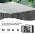 thumbnail image 5 of Sunmthink 9.5 x 9.5 FT Outdoor Storage Shed, Patio Large Metal Shed with Lockable Door Waterproof Tool Shed for Paio, Lawn, Gray, 5 of 8
